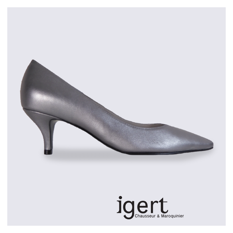 Escarpins K&S en cuir argenté tendance