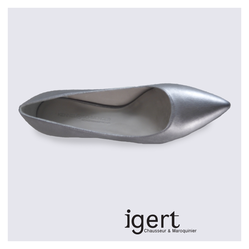 Escarpins K&S en cuir argenté tendance