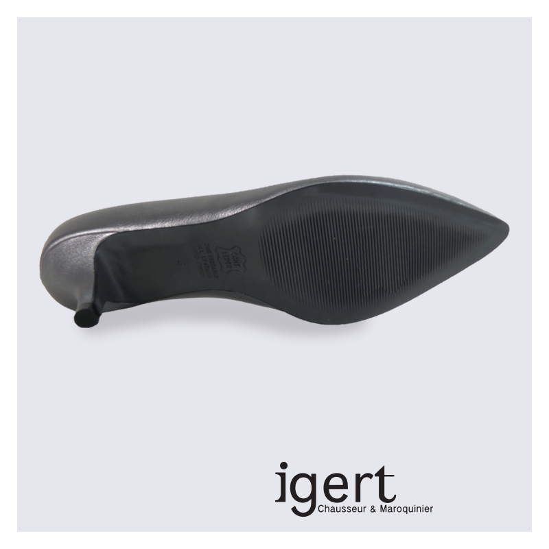 Escarpins K&S en cuir argenté tendance