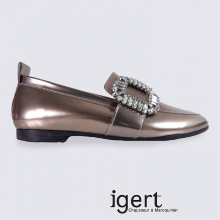Loafer K&S en cuir rose cristal tendance Loafer K&S en cuir rose cristal tendance