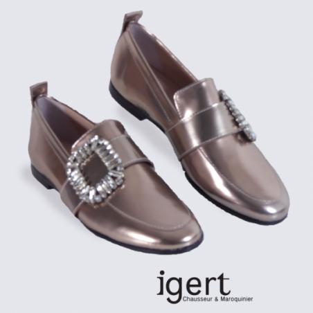 Loafer K&S en cuir rose cristal tendance Loafer K&S en cuir rose cristal tendance