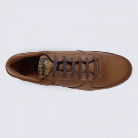 Baskets homme Mephisto en cuir noisette Baskets homme Mephisto en cuir noisette