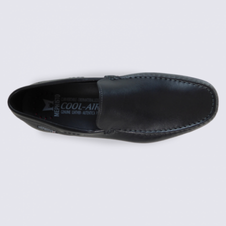 Mocassin Mephisto en cuir noir chic