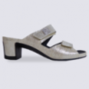 Mules Vital femme en cuir doré confort et tendance Mules Vital femme en cuir doré confort et tendance