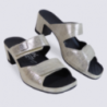 Mules Vital femme en cuir doré confort et tendance Mules Vital femme en cuir doré confort et tendance