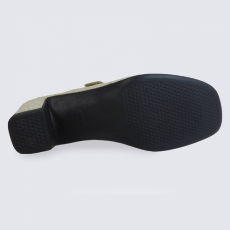 Mules Vital femme en cuir doré confort et tendance Mules Vital femme en cuir doré confort et tendance