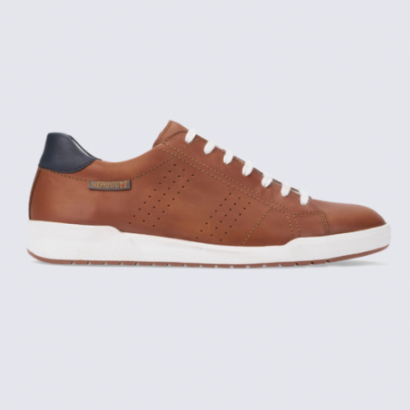 Baskets pour homme Mephisto en cuir camel