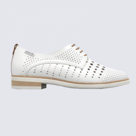 Derby blanche en cuir pour femme Mephisto