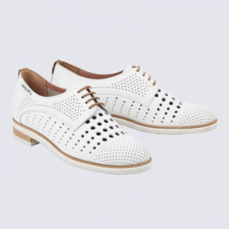 Derby blanche en cuir pour femme Mephisto