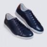 Baskets pour homme Mephisto en cuir bleu marine Baskets pour homme Mephisto en cuir bleu marine