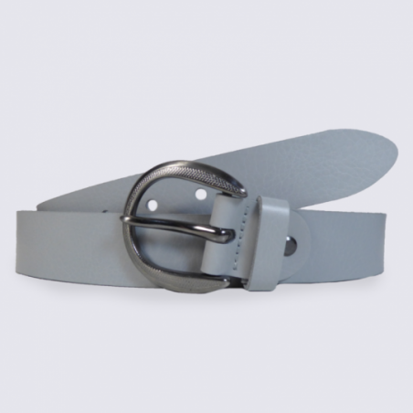 Ceinture femme Bernd Götz en cuir gris clair