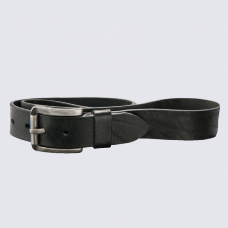 Ceinture pour homme Bernd Götz en cuir relief noir