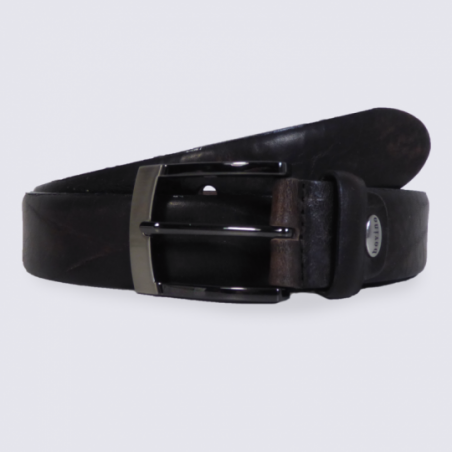 Ceinture pour homme Bovino en cuir relief marron