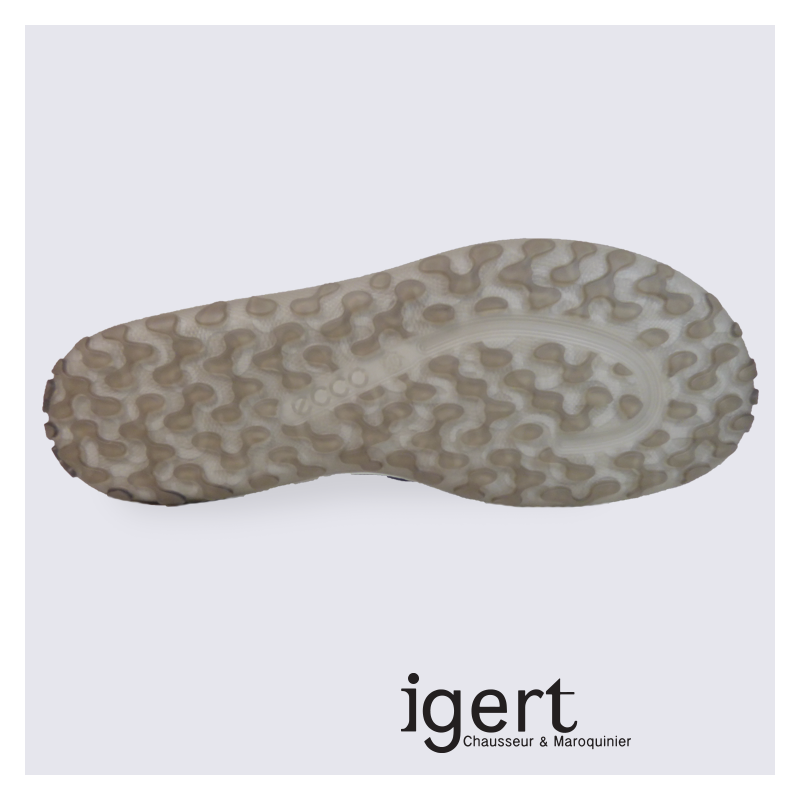 Baskets d'été pour homme Ecco en cuir perforé gris