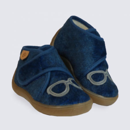 Chaussons pour bébé à velcro motif lunette