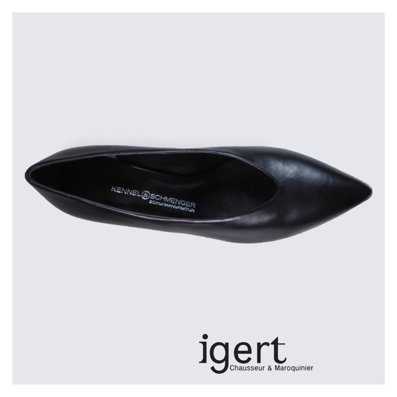 Escarpins K S en cuir noir chic et tendance I Igert Chausseur