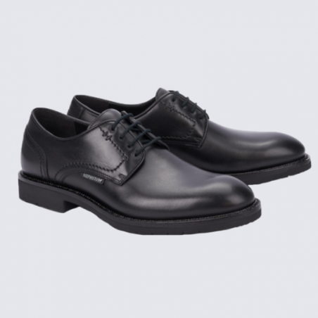 Chaussures derby homme Mephisto en cuir noir confort