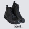 Chaussures hautes à lacets pour Homme Kdopa en cuir noir Chaussures hautes à lacets pour Homme Kdopa en cuir noir