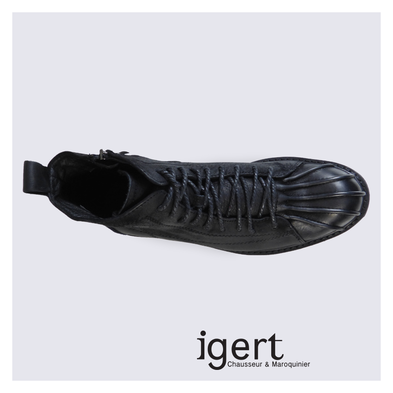 Chaussures hautes à lacets pour Homme Kdopa en cuir noir