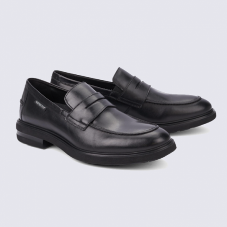 Loafer pour homme Mephisto en cuir lisse noir