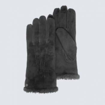 Gants pour femme Isotoner en cuir fourré noir I Igert Chausseur