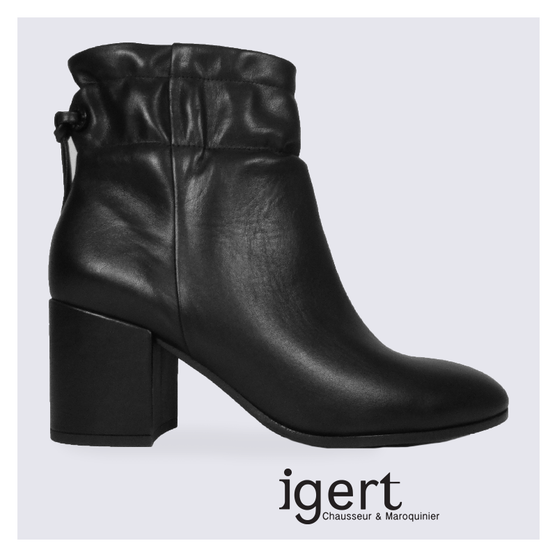 Bottines en cuir noir K&S chic et tendance