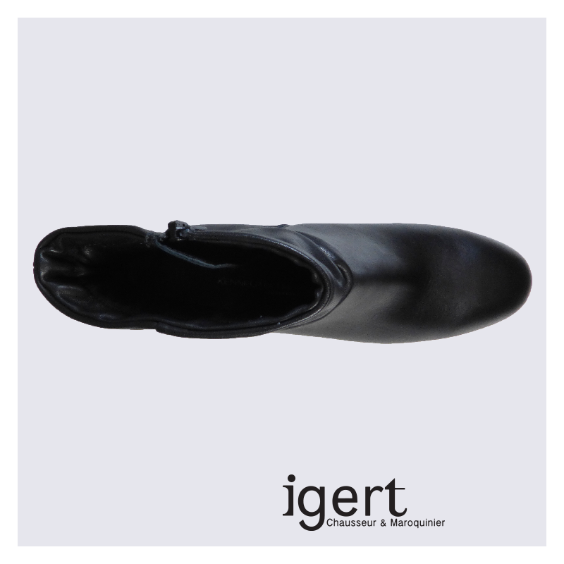 Bottines en cuir noir K&S chic et tendance