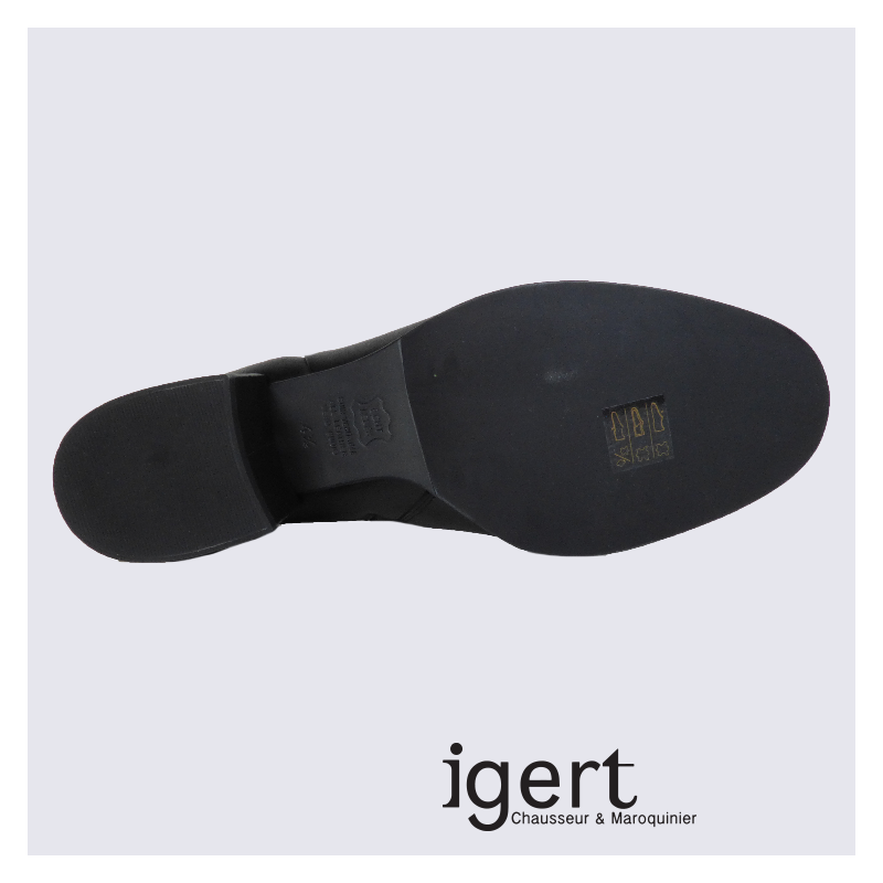 Bottines en cuir noir K&S chic et tendance