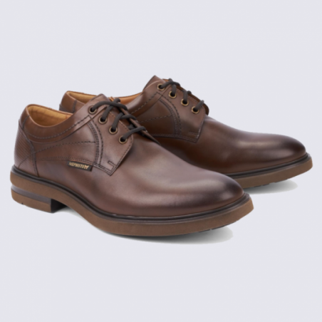 Chaussures Derbies pour hommes Mephisto en cuir marron