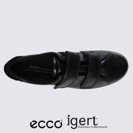 Chaussures à velcro pour femme Ecco en cuir noir