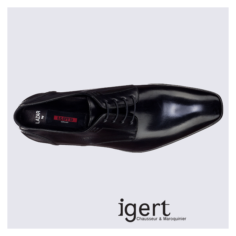 Derby en cuir noir pour homme Lloyd