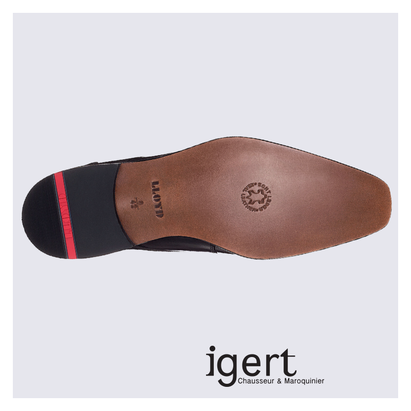 Derby en cuir noir pour homme Lloyd