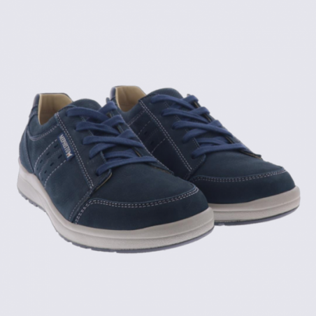 Baskets pour homme Mephisto en cuir bleu confort