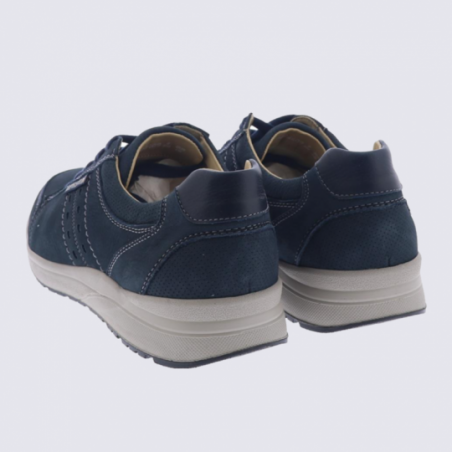 Baskets pour homme Mephisto en cuir bleu confort