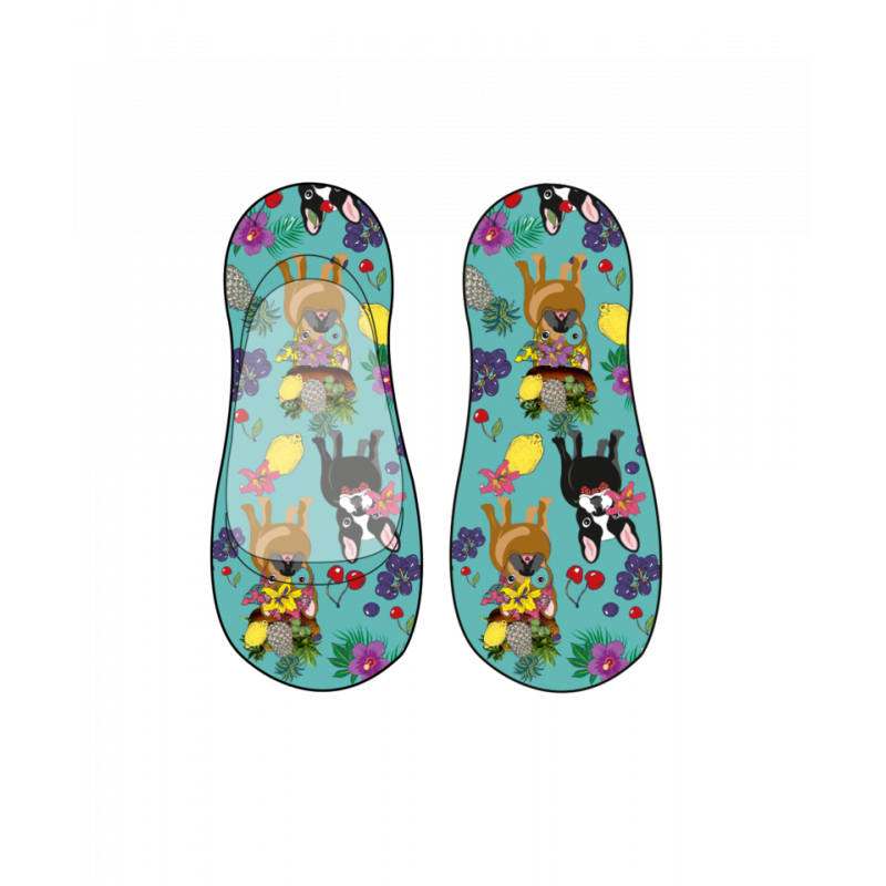 Chaussettes invisibles Wigglesteps à motif chien et fruits