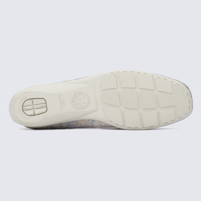 Mocassins en cuir Mephisto en cuir motif serpent gris clair