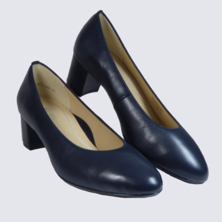 Escarpins pour femme Ara en cuir bleu marine