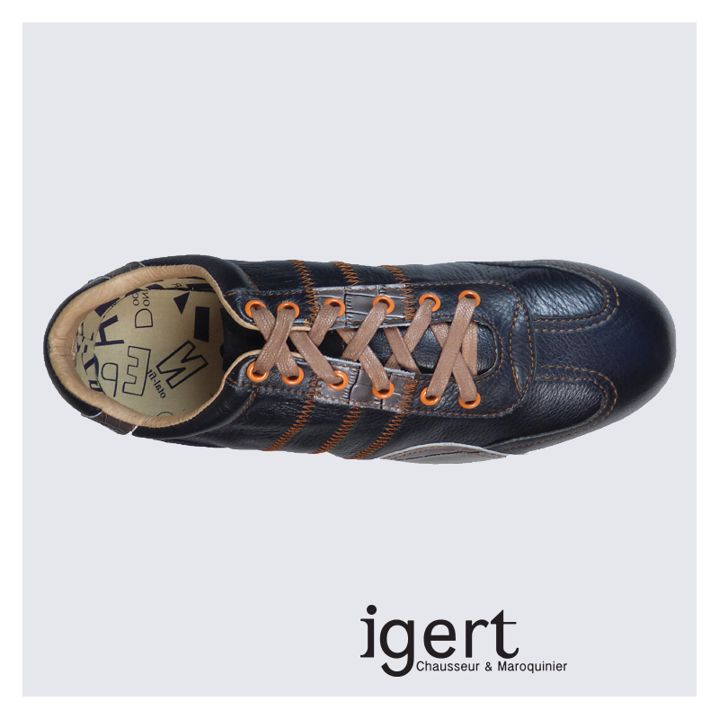 Baskets Kdopa, baskets homme en cuir relief