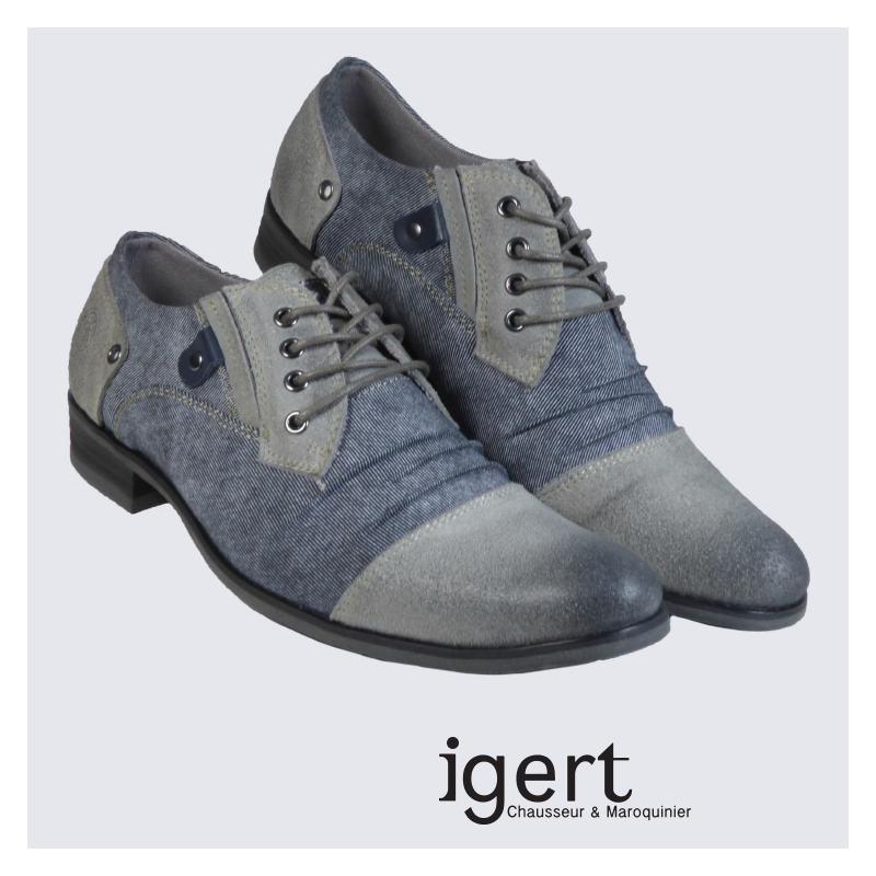 Derby pour homme Kdopa en cuir gris tendance
