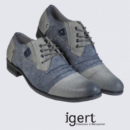 Derby pour homme Kdopa en cuir gris tendance