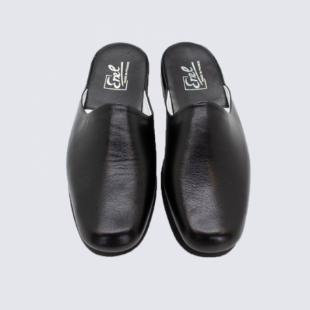 Mules pour homme Erel Mickael en cuir lisse noir