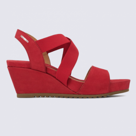 Sandales pour femme Mephisto en cuir rouge