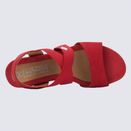 Sandales pour femme Mephisto en cuir rouge