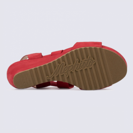 Sandales pour femme Mephisto en cuir rouge Sandales pour femme Mephisto en cuir rouge