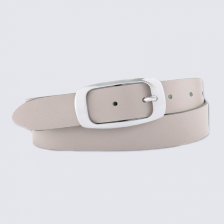 Ceinture pour femme Bernd Götz en cuir taupe clair