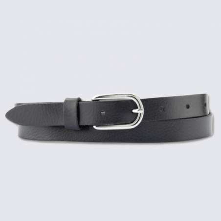 Ceinture Bernd Götz, ceinture fine femme en cuir noir