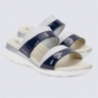 Mules pour femme Mephisto en cuir bleu tendance Mules pour femme Mephisto en cuir bleu tendance