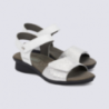 Sandales pour femme Mephisto en cuir blanc et argent Sandales pour femme Mephisto en cuir blanc et argent