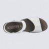 Sandales pour femme Mephisto en cuir blanc et argent Sandales pour femme Mephisto en cuir blanc et argent