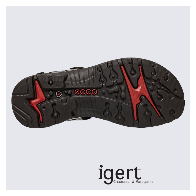 Sandales sport pour femme Ecco à velcros gris